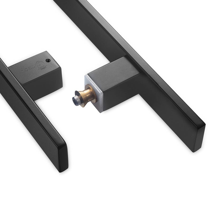 TOGU TG-6018 مقبض باب دفع وسحب من الفولاذ المقاوم للصدأ 304 بسمك 18 بوصة مع دعامات صلبة للاستخدام التجاري، تشطيب أسود غير لامع - Image 4